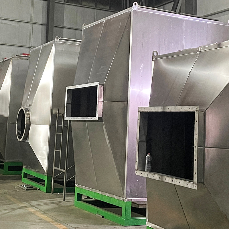 Structură de încărcare superioară și descărcare laterală Cutie de adsorbție cu cărbune activ din oțel inoxidabil 304