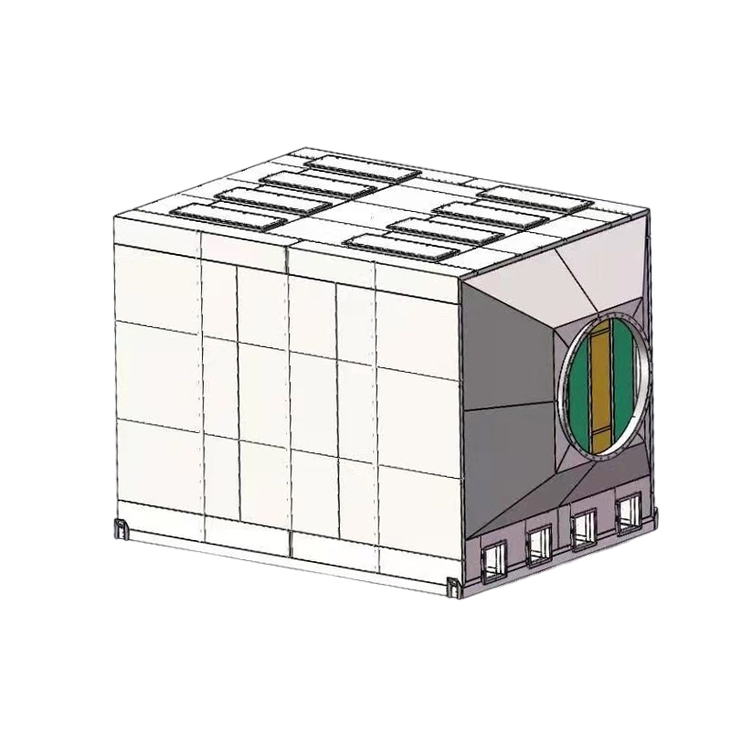 Structură de încărcare superioară și descărcare laterală Cutie de adsorbție cu cărbune activ din oțel inoxidabil 304